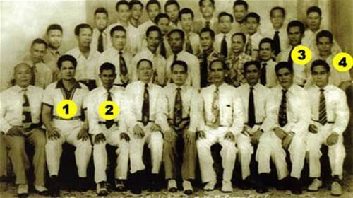 Original Balintawak Club (Circa 1952) 1.) Delfin Lopez 2.) Venancio Bacon 3.) Timoteo Maranga 4.) Vincente Atillo